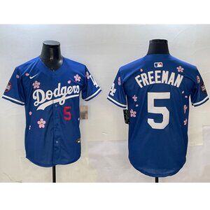 Mens Youths Kids Freddie Freeman Takashi Murakami Tokyo Jersey Blue Stitched